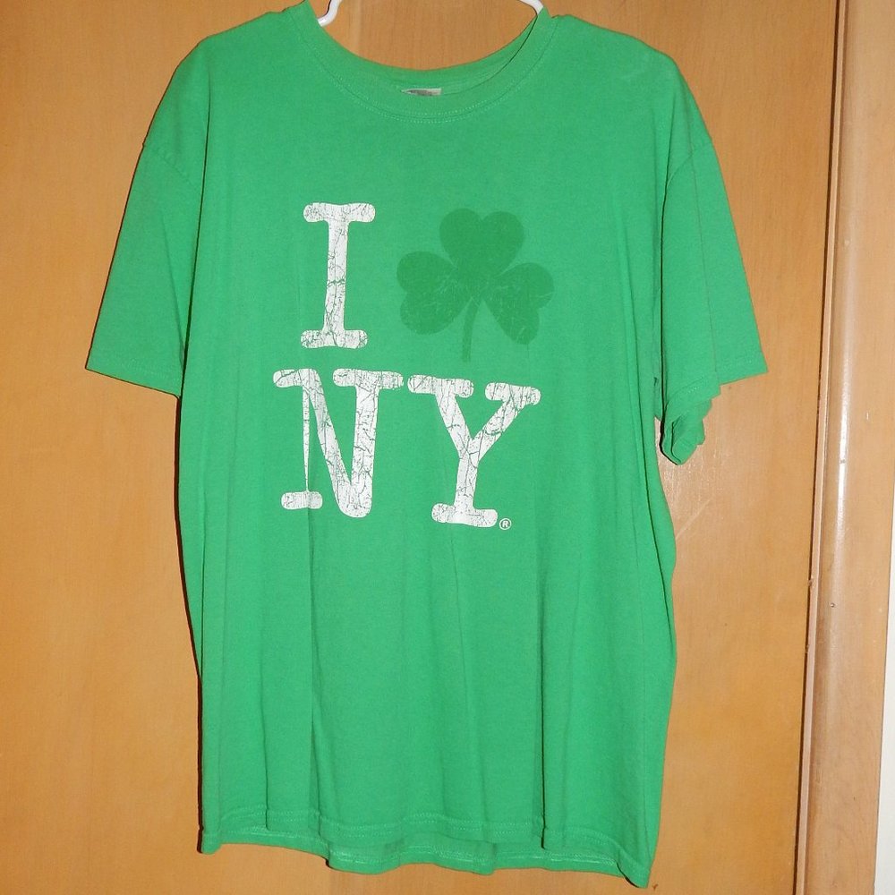 I Love NY Gildan Shamrock Green T-Shirt